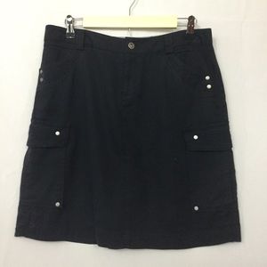 CLEARANCE Coldwater Creek 12P Navy Skirt Silver